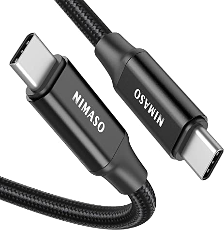 NIMASO Cavo USB C a USB C 3.1 Gen 2 10 Gbps trasferimento dati, 100 W 20 V/5 A, cavo di ricarica rapida 1 m, 4 K a 60 Hz per laptop, Thunderbolt 3, MacBook Pro, iPad Pro, Galaxy S23, dispositivi USB-C