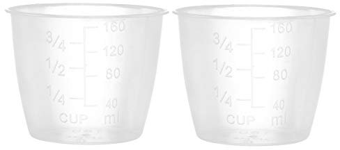 dPois Misurino di Riso in Plastica 2/5/10 Pezzi Trasparente per Misurare Tazze da Cucina per Cottura Strumento di Misurazione Digitale 160 ML Chiaro A One Size