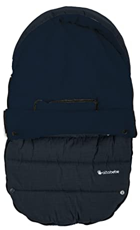 Altabebe (AL2004P-49) Winterfußsack für Babyschale (Römer, Maxi Cosi, Cybex) und Kinderwagenwanne, Rundumreißverschlüsse, Oberseiter abnehmbar, Wasserabweisend, Winddicht, Farbe: marine-marine