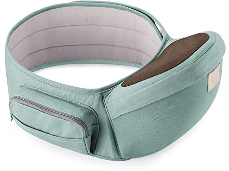 GAGAKU Baby Hüftsitz Leichte Taille Hocker 4 Tragepositionen für Kinder 0-36 Monate Neugeborenes - Hellblau