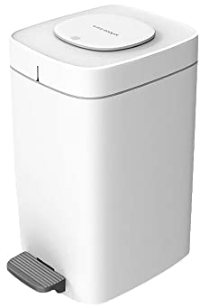 JOYBOS, Papelera cubo de basura 15 l cuadrado con pedal, incluye 30 bolsas de basura.