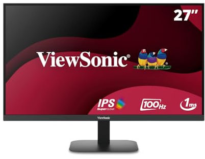 ViewSonic VA2708-2K-HD 27 2K QHD Monitor mit 1ms Reaktionszeit, SuperClear® IPS, 100 Hz HDR10