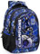 Julian Ross Champions Fußball Schwarz-Blau Ergonomischer Schulrucksack für Kinder, 33x15x43cm, 3 Fächer, Netz für Trinkflasche, Gepolsterte Träger, Griff, Gefüttertes Innenfach, Rucksack Jungen