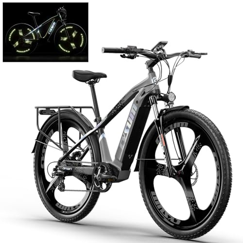 cysum 29 Vélo électrique Homme, VTT Electrique Montagne Tout-Terrain, 75Nm Off-Road Ebike Adulte, MTB Electric Bike Femme Li-Batterie Amovible 672Wh Autonomie 75-85km, Frein Disque Hydraulique