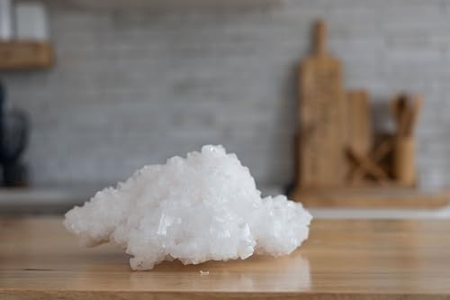 Cristallo di Sale Decorativo Ø10 cm – Sale Marino Integrale di Trapani | 100% Naturale, Artigianale e Assorbi-Umidità per Ambienti