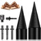 Holzspalter Bohrer 45mm + 32mm Holzspalter Schraube Kegel, Bohrkegel Holzspalter Set mit 5 Bohrgriffe - Brennholzbohrer für Haushalt Bohrmaschine