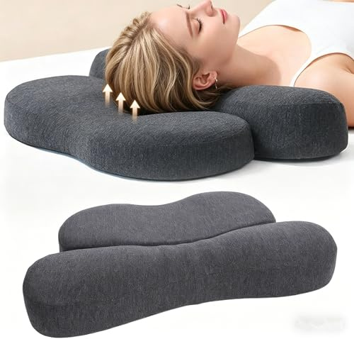 ETOFIXEE Almohada de Espuma viscoelástica, Almohada ergonómica para el Cuello, Almohada ortopédica, Almohada Grande y pequeña conexión para los Lados, la Espalda y el Vientre