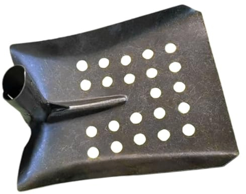 Abaodam Pala de Limpieza Multiusos para Granja Cabeza Plana de Metal Negro, Resistente al Desgaste y Ligera para Limpiar Estiércol de Vacas y Ovejas Jardín