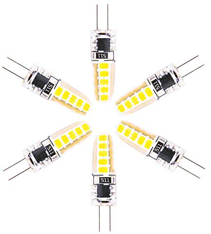 6-pack G4-LED-lampor, 3 W ljus 2835 SMD 220 V G4-lampa, ersättning för 30 W halogenlampor, varmvit, 220 V AC 360 graders LED-kiselgelampa