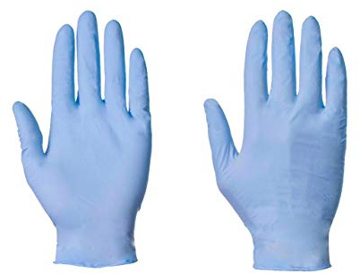 100 (1 Box) x Blue Nitrile (Latex & Powder Free) Gloves Disposable Food Medical etc. (Small)