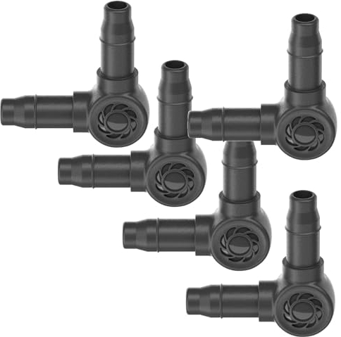 Bewässerung Zubehör für das Gardena Micro-Drip-System 4,6 mm (3/16) L Stück Verteiler Schlauch Adapter (5X L-Stück 4,6mm)