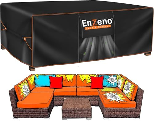 Enzeno Överdrag för utomhusträdgård, 300 x 150 x 90 cm utomhusbordsskydd