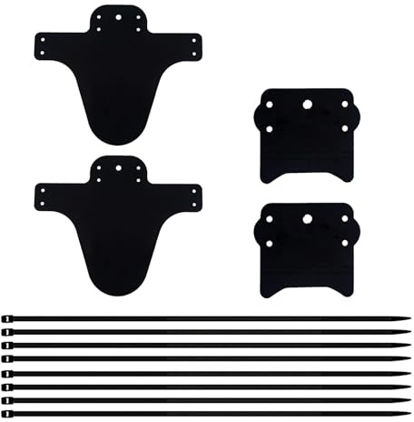 2 Piezas Guardabarros MTB para Bicicletas, Guardabarros para Bicicleta de Montaña Delantero y Trasero, Compatible con Ruedas de 20 a 29, Fácil Instalación, Material Duradero Resistente Temperaturas