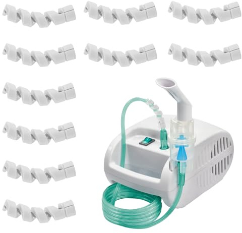 Paquete De 10 Enderezador De Engarce Para Soporte De Tubo De Oxígeno, Soporte Para Tanque De OxíGeno, Manguera De Oxígeno, Cánula Nasal, Accesorios Tubo OxíGeno Cánula Nasal Protector (Gris)