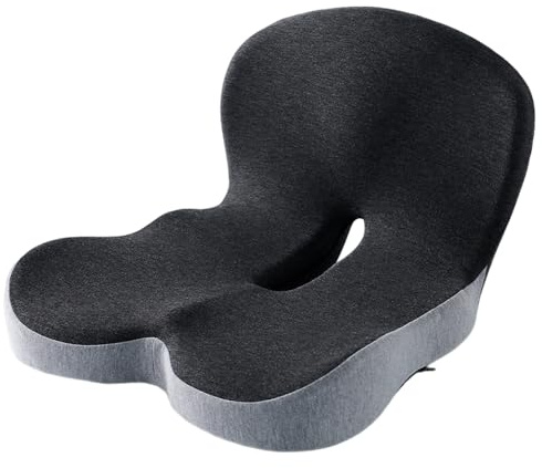Wxeadu Cuscino Sedia Ufficio, Cuscino Ortopedico con Schienale, Cuscino per Coccige, Cuscinos Coccige Ortopedico, Cuscinos Ergonomico Sedia Ufficio, CuscinoMemory Foam per Ufficios, Casa, Auto