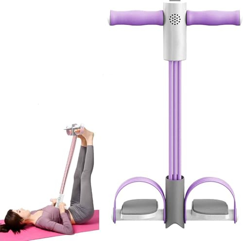 Extracteur de pédale d'entraînement avec bande de résistance – 6 tubes intelligents pour entraînement des abdominaux, des bras et des jambes | Équipement de musculation à la maison/salle de sport avec