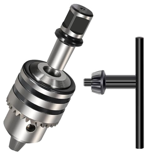 Heavy-Duty 1/8''- 5/8'' Magnetic Drill Chuck Adapter,3/4'' Weldon Shank with B16 Tapered Drill Bit Adapter and Drill Chuck Key,Weldon Adapter for Power Magnetic Drill Press,Metal and Wood Processing