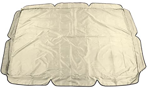 Toldo oscilante 600D, Tela Oxford recubierta de Plata, Cubierta Superior abatible Impermeable para Exteriores (Beige)