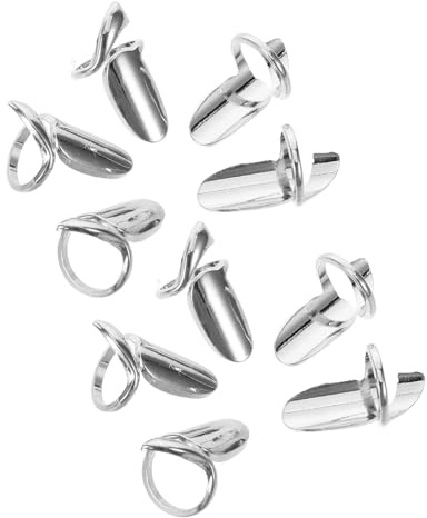 TOGEVAL 10piezas Anillos para Uñas para Mujer Anillos Abertura Punta del Dedo Decoración Vintage para Uñas Joyas Puntas Dedos para Fiestas y Disfraces