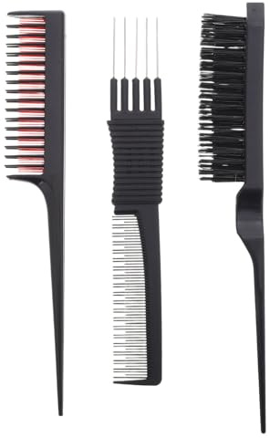 BATHVEVE Set Pettini per Chioma Professionali in Plastica Leggera, Pettini per Cotonare e Separare Pettine per Evidenziare, Strumenti da Salone per Styling Chioma Donna e Uomo, Uso