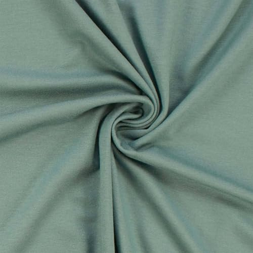 Viskose-Jersey Stoff, elastisch, uni hellpetrol (Länge am Stück: ab 50cm / Breite: 150cm)