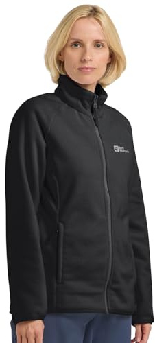 Jack Wolfskin Damen Moonrise Fz W Fleece-Jacke, Schwarz, XL EU