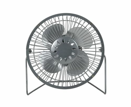 Avilia Mini Ventilatore da Tavolo Batteria Integrata 2.000 mAh con Funzione Power Bank - Leggero e Portatile è Ideale per Viaggi o Campeggio - 3 Velocità di Ventilazione per Ogni Esigenza - 21x21x10cm