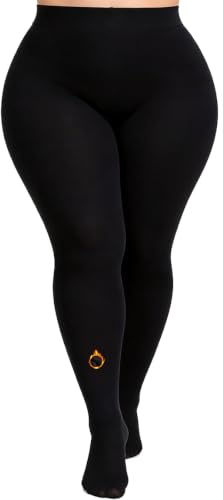 MERYLURE Plus Size Fleece Lined Tights, Warm Winter Thermal Pantyhose Women, Queen Thick High Waisted Opaque Leggings