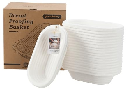 11inch Oval Pulp Sourdough Banneton Bread Proofing Basket Set 20 Bread Baking Supplies with 100pcs Disposable Non-Woven Liners for Professional and Homemade Artisan Bread