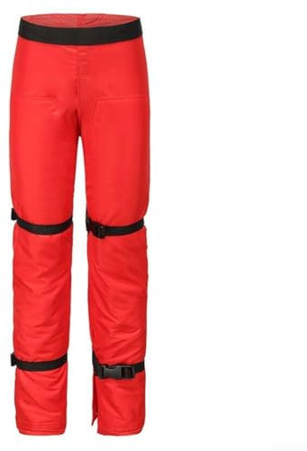Delantal de protección ajustable para motosierras de seguridad tanto para profesionales como para entusiastas del bricolaje en tareas de corte (rojo L)