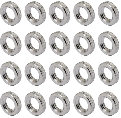 20 x Presta ventil cylinderlås ringmuttrar presta ventil kärna lås ringmutter för bilventil cykelventil infoga luftpump kompressor set