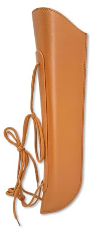 Conboxus Leather Upright Bass Bow Quiver Storage for French/German Bass Bow bag with Straps,Lightweight,Easy to Install (brown)