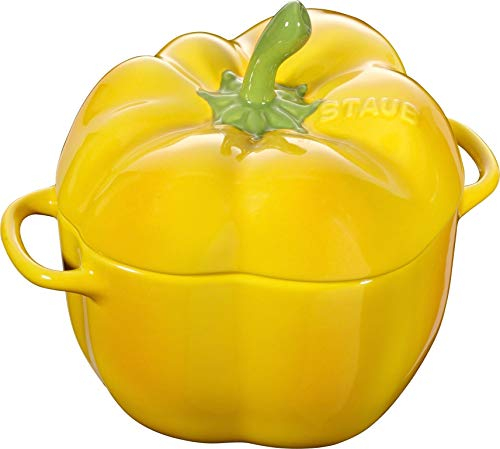 STAUB Zwilling - Ceramic by Paprika Cocotte - gelb - Keramik - H: 10,7cm x B: 15,1cm - Volumen: 0,47L