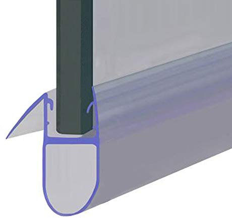 Shower Seal for Screens, Doors or Panels | Fits 4, 5 or 6mm Glass | Round Bubble Shape Seals Gaps of Up to 15mm | 80cm, 90cm, 140cm or 2m Long | Includes Side Deflector | SEAL051 (200cm)
