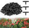 VCRANONR Conectores Manguera de Riego por Goteo 100 Piezas Conectores en T Riego por Goteo Conectores de Plastico de Microtubo 4mm Accesorios de Sistema de Riego para Macetas Huerta Jardín y Patio