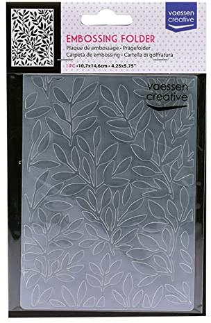 Vaessen Creative Präglingsmapp, växtkrypare 14,5 x 10,8 x 0,5 cm, 1 enhet, för födelsedag, födelse, julkort och pappershantverk