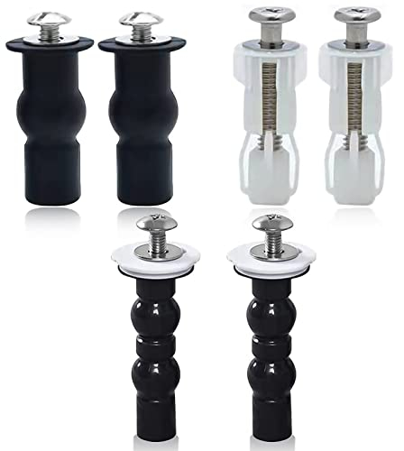 Toilettensitz Behoben Schraube WC Sitz Befestigungen 3 Paare Universal WC-Sitz Befestigungsset WC Deckel Schrauben Erweiterungs aus Gummi Scharniere Bolzen Zubehör Reparatur Kit