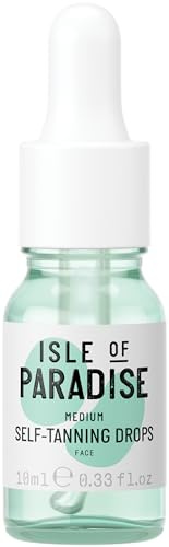 Isle of Paradise Self Tanning Face & Body Drops- Medium, Self Tanner Drops for a Natural Bronze, Long-lasting Tan, Cruelty Free, Fragrance Free & Dermatologist-Approved, 0.33 fl. oz