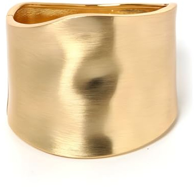 YBMYCM Wide Cuff Chunky Gold-Plated Bracelets for Women Open Cuff Bangles Adjustable Wrist Cuff Bracelets for Women