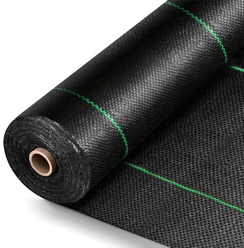 MRWiZMS Unkrautvlies Gartenvlies 100g/m², Unkrautschutzfolie für Garten,reißfest Unkrautfolie Bändchengewebe Wasserdurchlässig,Hohe UV Stabilisierung (10m² (2m x 5m))