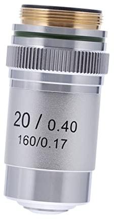 Gatuida Microscope Objective Lens 20X for Laboratory Use Increase Contrast Easy Installation Polished for Safe Handling