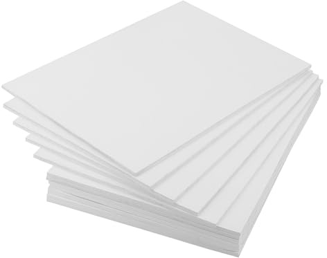 JIAYUET 30-pack A4 vit skumkärnbräda, 5 mm tjock vit polystyrenskumplåt för modelltillverkning, fotomontering