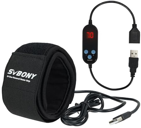 Svbony SV172 Calentador de Lentes, USB Calentador de Rocío con Regulador de Temperatura PWM, Calentador de Objetivo Lentes para Cámara DSLR y Telescopio, Rocío para Fotografía Astronómica