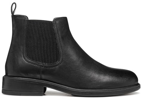 Geox D Catria, Stivale alla Caviglia Donna, Nero, 38 EU
