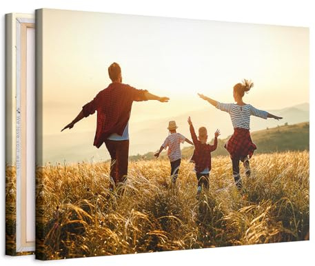 murando - Tableau photo personnalisé 60x40 cm - Téléchargez votre photo online - Impression sur toile pour la déco murale - Cadeau personnalisé unique pour toutes les occasions - Cadre en Bois