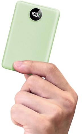 Power Bank Fast Charging 10000mAh, 22.5W Portable Charger(USB-C Input & Output), PD 3.0 QC 3.0 External Mobile Phone Battery with LED Display, Compatible with iPhone 16 15 14 13 12 Pro Max Green
