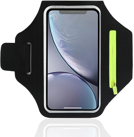 1 Pc Running Phone Armband 6.8 Inch with Earphone Bag, Sweatproof MobilePhone Armbands, Touchscreen Adjustable Strap for Most Phone