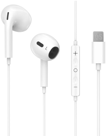 Auriculares con cable para iPhone 14 13 12 11 [Certificado MFI] Auriculares con cable con micrófono y auriculares estéreo de audio HiFi para iPhone14/13/12 Plus Pro Max/XR/XS/X/SE/8/7/Plus/iPad