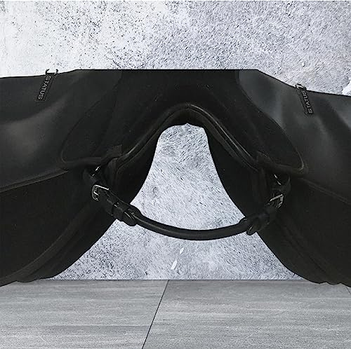 Majestic Ally Pair of Rolled Leather Grab Strap for English Saddles (Black)