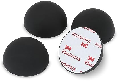 Dynavox silikonelastomer dämpare ED50 set om 4, universella ljuddämparfötter för HiFi-enheter, högtalare, förstärkare och skivspelare, resonanspjäll med 3M-självhäftande yta, svart